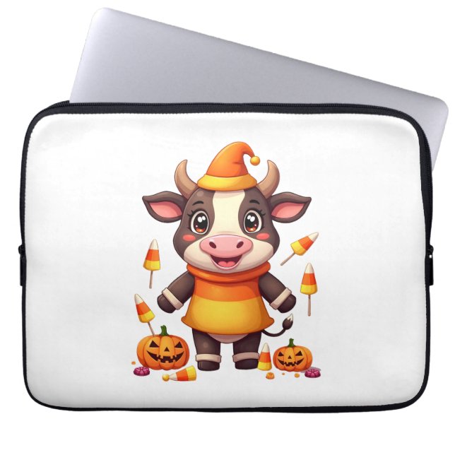 Candy Corn Koe Laptop Sleeve (Voorkant)