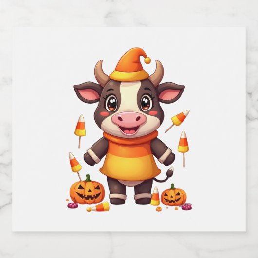 Candy Corn Koe Sparkling Wijnetiket (Enkel label)