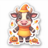 Candy Corn Koe Sticker (Voorkant)
