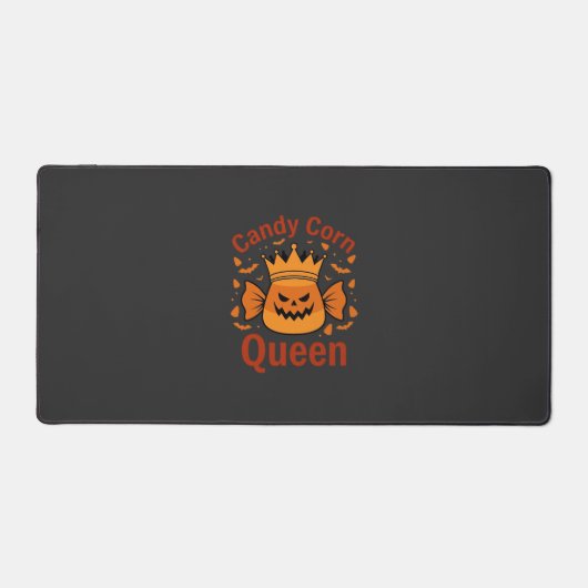 Candy Corn Koningin Halloween Kroon Vleermuizen_1 Bureaumat (Voorkant)