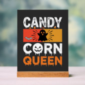 Candy Corn Koningin Halloween SVG-ontwerp Acryl Bord (Neutraal)