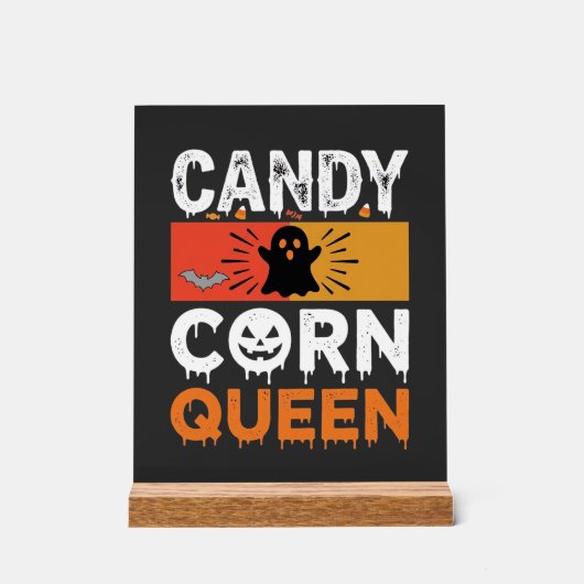 Candy Corn Koningin Halloween SVG-ontwerp Acryl Bord (Voorkant)
