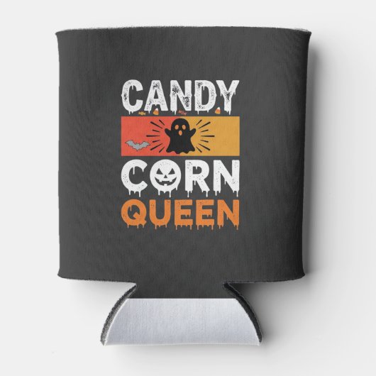 Candy Corn Koningin Halloween SVG-ontwerp Blikjeskoeler (Voorkant)