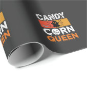 Candy Corn Koningin Halloween SVG-ontwerp Cadeaupapier (Rol Hoek)