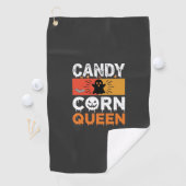 Candy Corn Koningin Halloween SVG-ontwerp Golfhanddoek (Insitu)