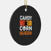 Candy Corn Koningin Halloween SVG-ontwerp Keramisch Ornament (Rechts)