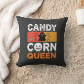 Candy Corn Koningin Halloween SVG-ontwerp Kussen (Deken)