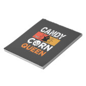 Candy Corn Koningin Halloween SVG-ontwerp Notitieblok (Linkerzijde)