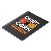 Candy Corn Koningin Halloween SVG-ontwerp Notitieboek (Linkerzijde)