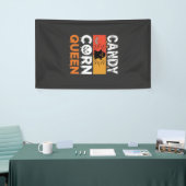 Candy Corn Koningin Halloween SVG-ontwerp Spandoek (Beurs)