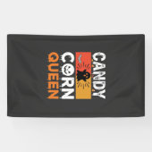 Candy Corn Koningin Halloween SVG-ontwerp Spandoek (Horizontaal)