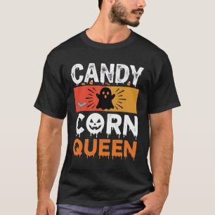 Candy Corn Koningin Halloween SVG-ontwerp T-shirt