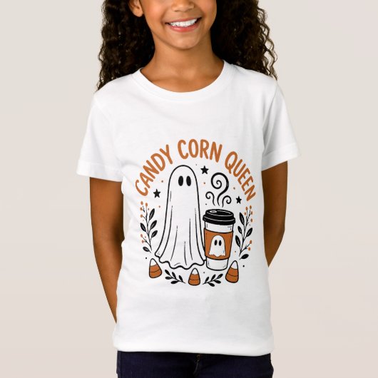 Candy Corn Koningin Spook Design T-shirt (Voorkant)