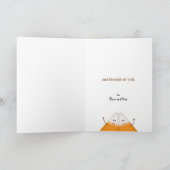 Candy Corn Koppel Vouw Vakantiemail Feestdagen Kaart (Binnen)