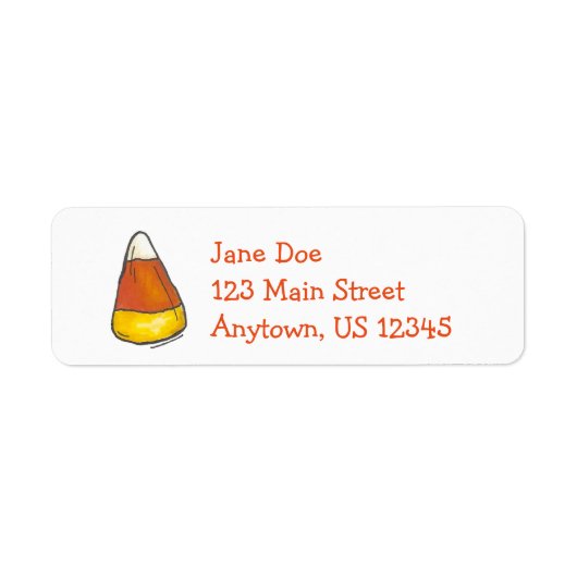 Candy Corn Labels in Halloween of Thanksgiving (Voorkant)
