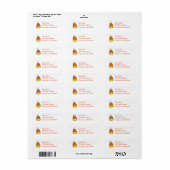 Candy Corn Labels in Halloween of Thanksgiving (Full Sheet)