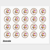 Candy Corn Lollipop Halloween Treat Stickers (Vel)