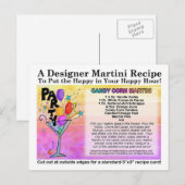 Candy Corn Martini Recept Kaart Briefkaart (Voorkant / Achterkant)