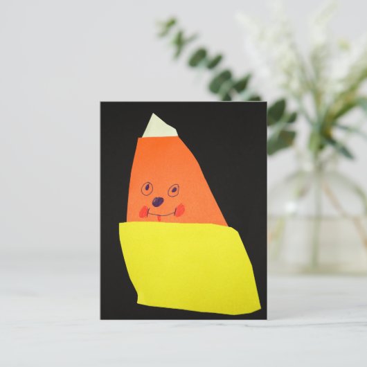 Candy Corn Monster Briefkaart (Staand voorkant)