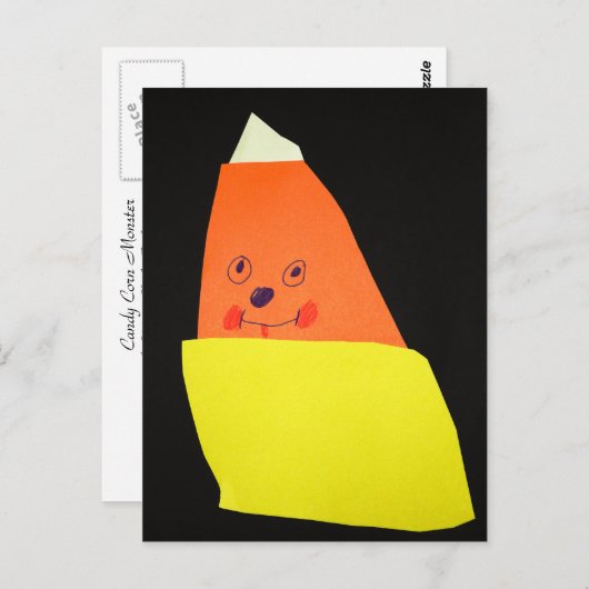Candy Corn Monster Briefkaart (Voorkant / Achterkant)