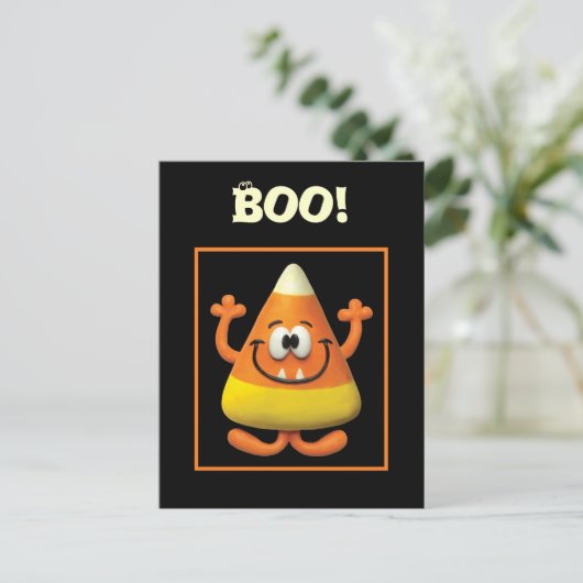 Candy Corn Monster Briefkaart (Staand voorkant)