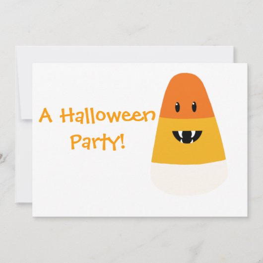 Candy Corn Monster Invitation Kaart (Voorkant)