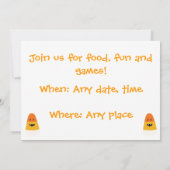 Candy Corn Monster Invitation Kaart (Achterkant)