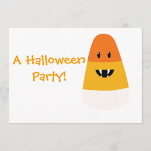 Candy Corn Monster Invitation Kaart