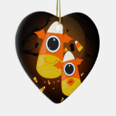 Candy Corn Monsters Keramisch Ornament (Rechts)