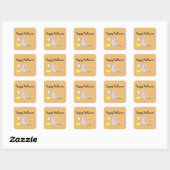 Candy Corn Mouse Vierkante Sticker (Vel)