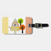 Candy Corn Mummy Halloween Bagagelabel (Voorkant horizontaal)