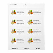 Candy Corn Mummy Halloween Etiket (Full Sheet)