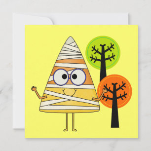 Candy Corn Mummy Halloween Kaart