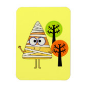 Candy Corn Mummy Halloween Magneet (Verticaal)