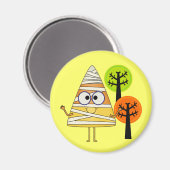 Candy Corn Mummy Halloween Magneet (Voorkant / Achterkant)