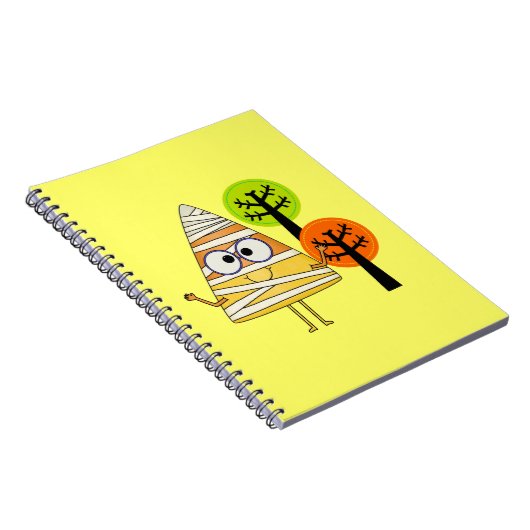 Candy Corn Mummy Halloween Notitieboek (Rechterzijde)