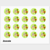 Candy Corn Mummy Halloween Ronde Sticker (Vel)