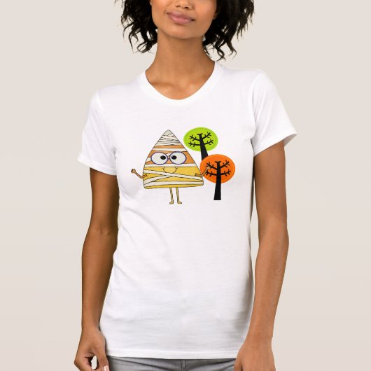 Candy Corn Mummy Halloween T-shirt (Voorkant)