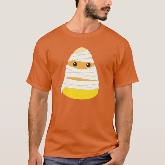 Candy Corn Mummy Kostuum Halloween Candy Corn T-shirt (Voorkant)