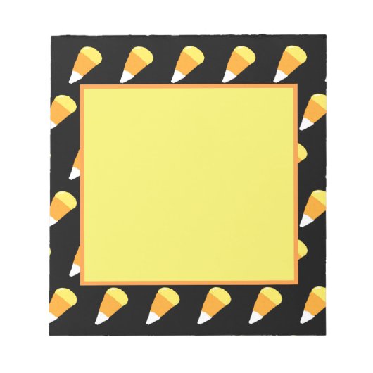 Candy Corn Notitieblok (Geel, Sinaasappel & Wit) (Voorkant)