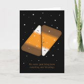 Candy Corn Paar Gevouwen Vakantie Kaart (Voorkant)