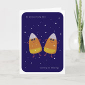 Candy Corn Pair "Onze zegeningen tellen" Herfst Feestdagen Kaart (Voorkant)