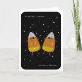 Candy Corn Pair "Onze zegeningen tellen" Herfst Feestdagen Kaart (Voorkant)