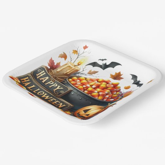 Candy Corn Papieren Bordje (Gebogen)