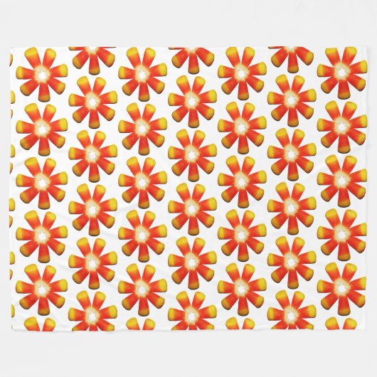 Candy Corn Pattern Fleece Deken (Voorkant (Horizontaal))