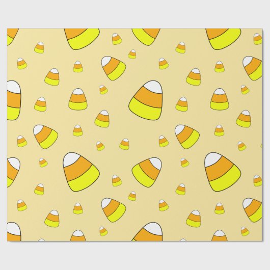 Candy Corn Pattern Halloween Cadeaupapier (Vlak)