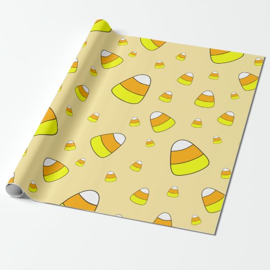 Candy Corn Pattern Halloween Cadeaupapier (Uitgerold)