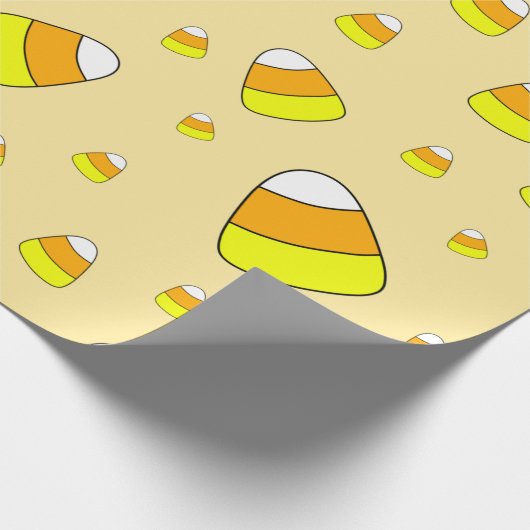 Candy Corn Pattern Halloween Cadeaupapier (Hoek)