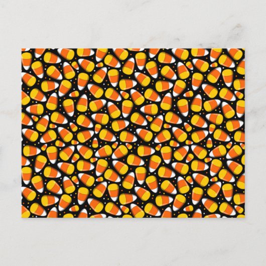 Candy Corn Pattern Halloween Feestdagenkaart (Voorkant)