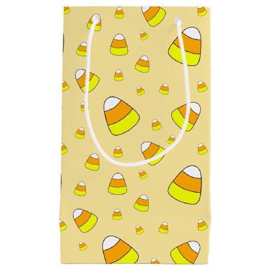Candy Corn Pattern Halloween Klein Cadeauzakje (Voorkant)